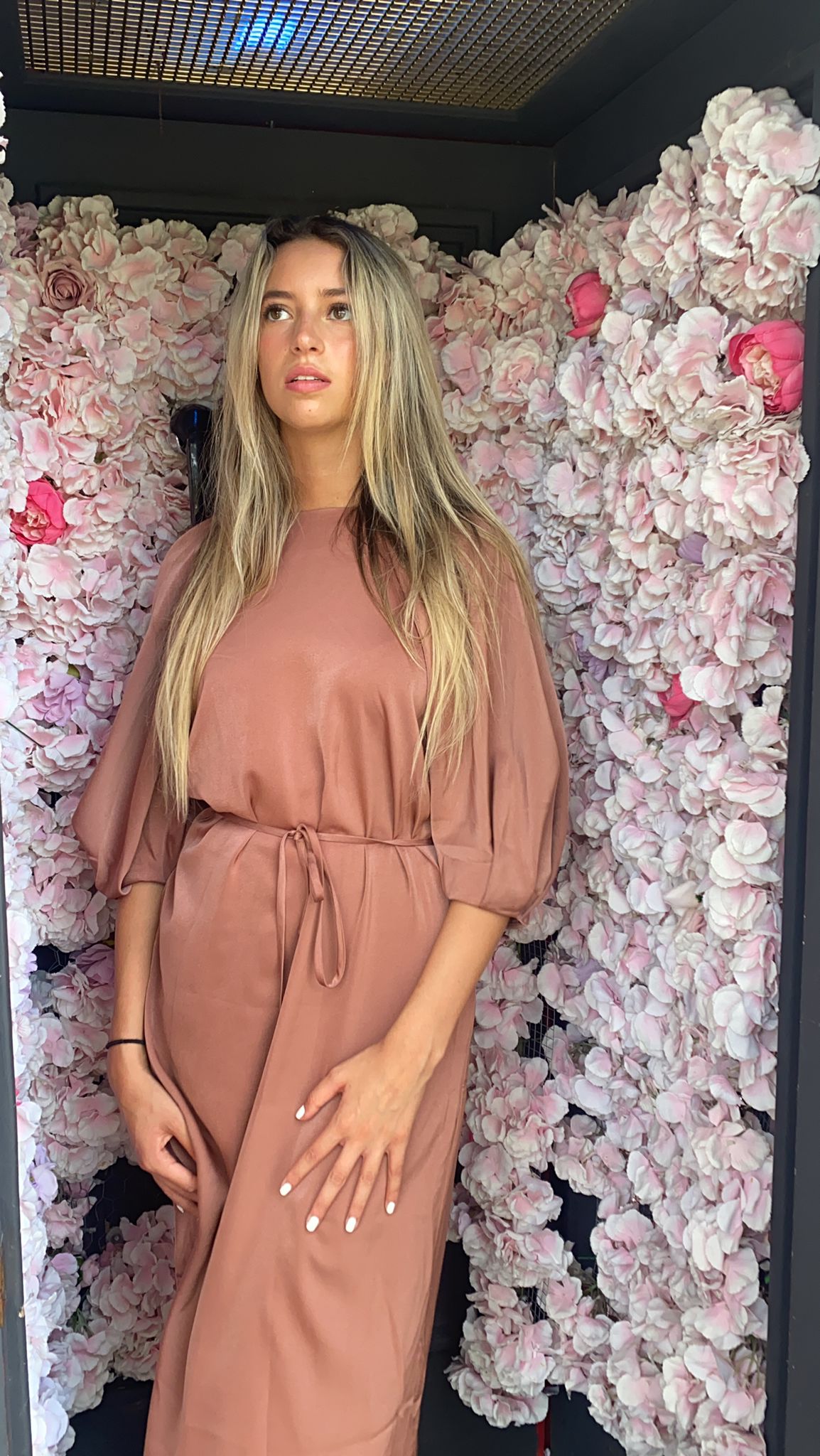 Rose Silk Dress