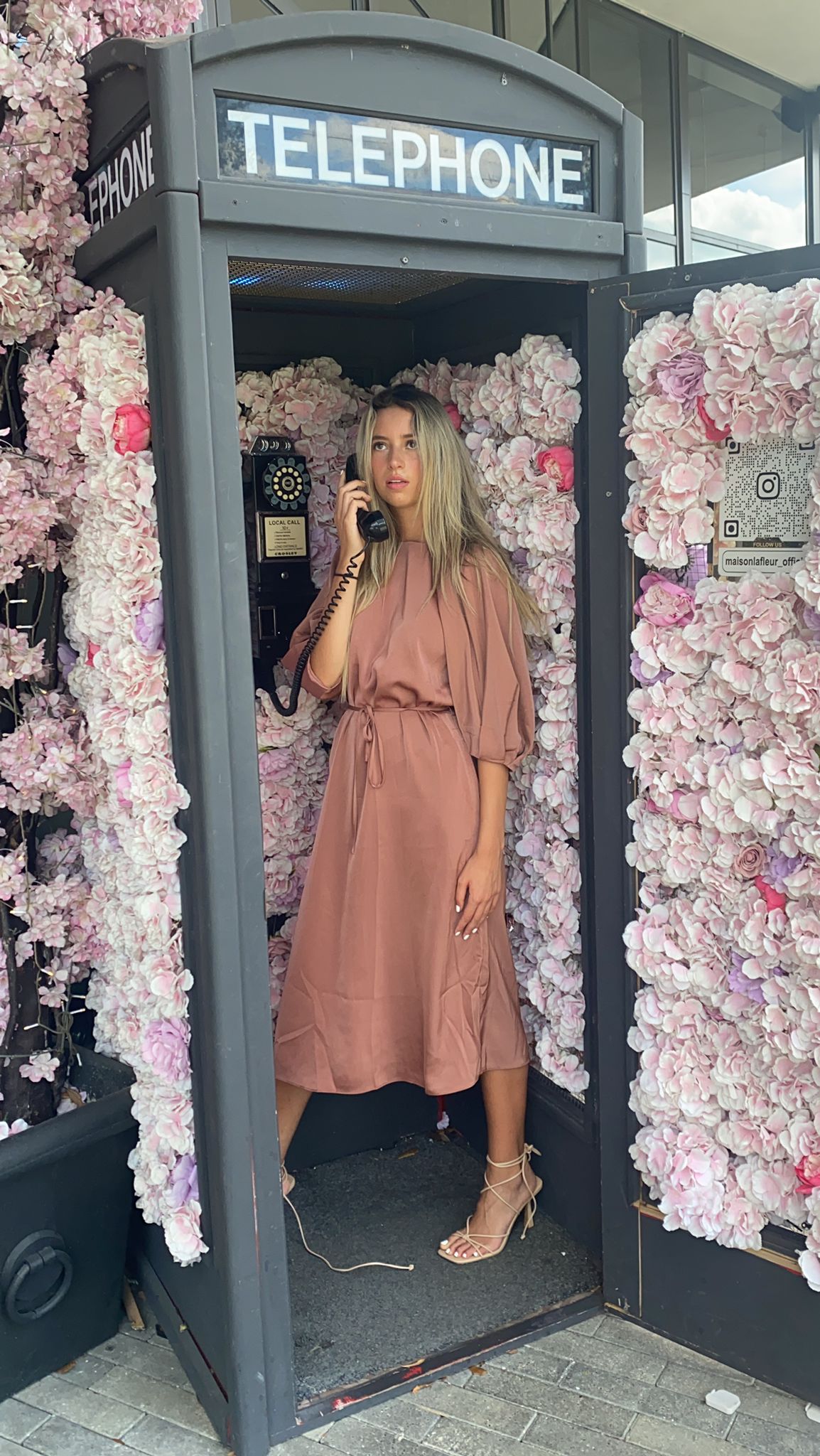 Rose Silk Dress