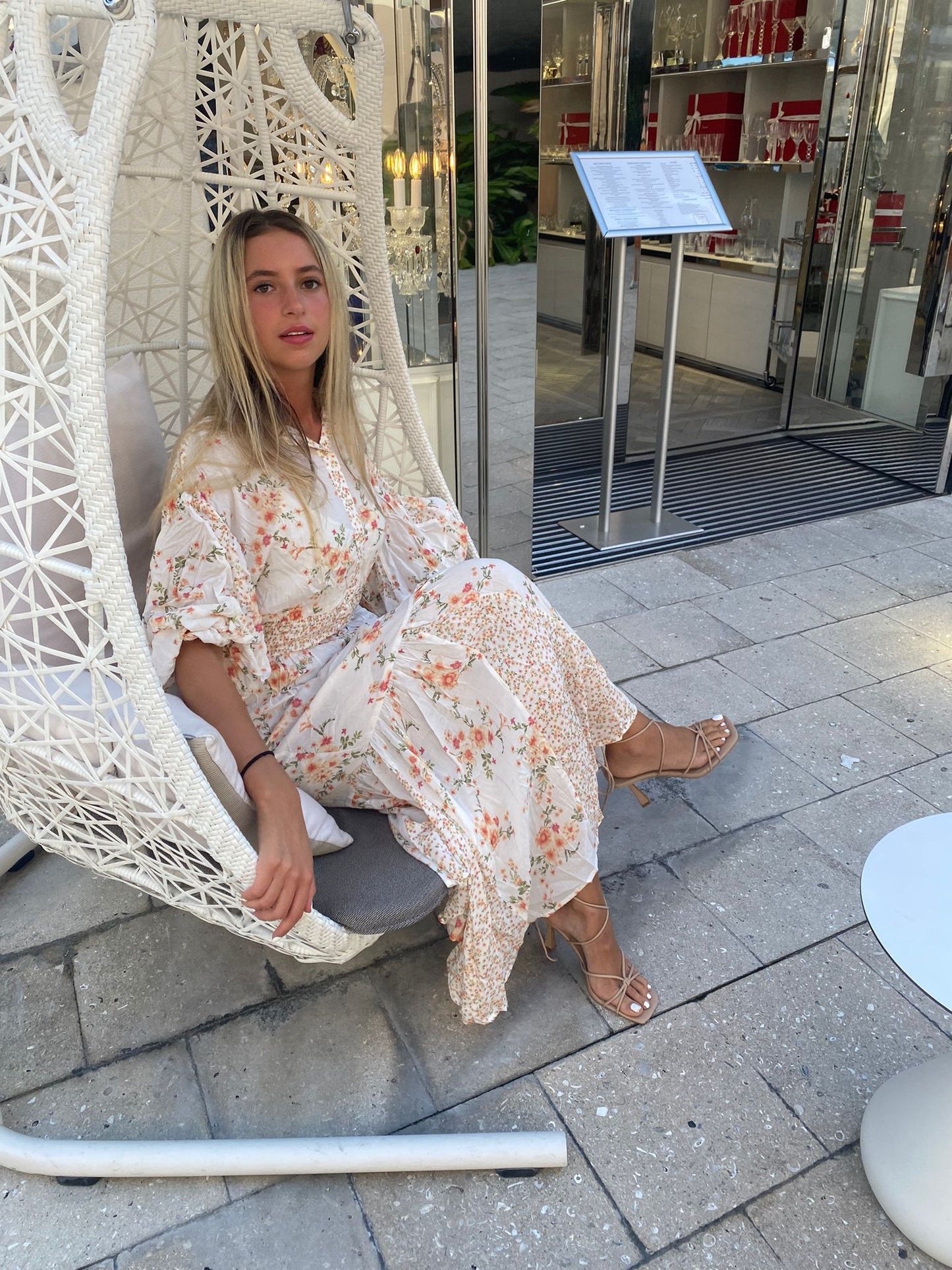 White Floral Dress