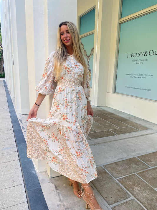 White Floral Dress