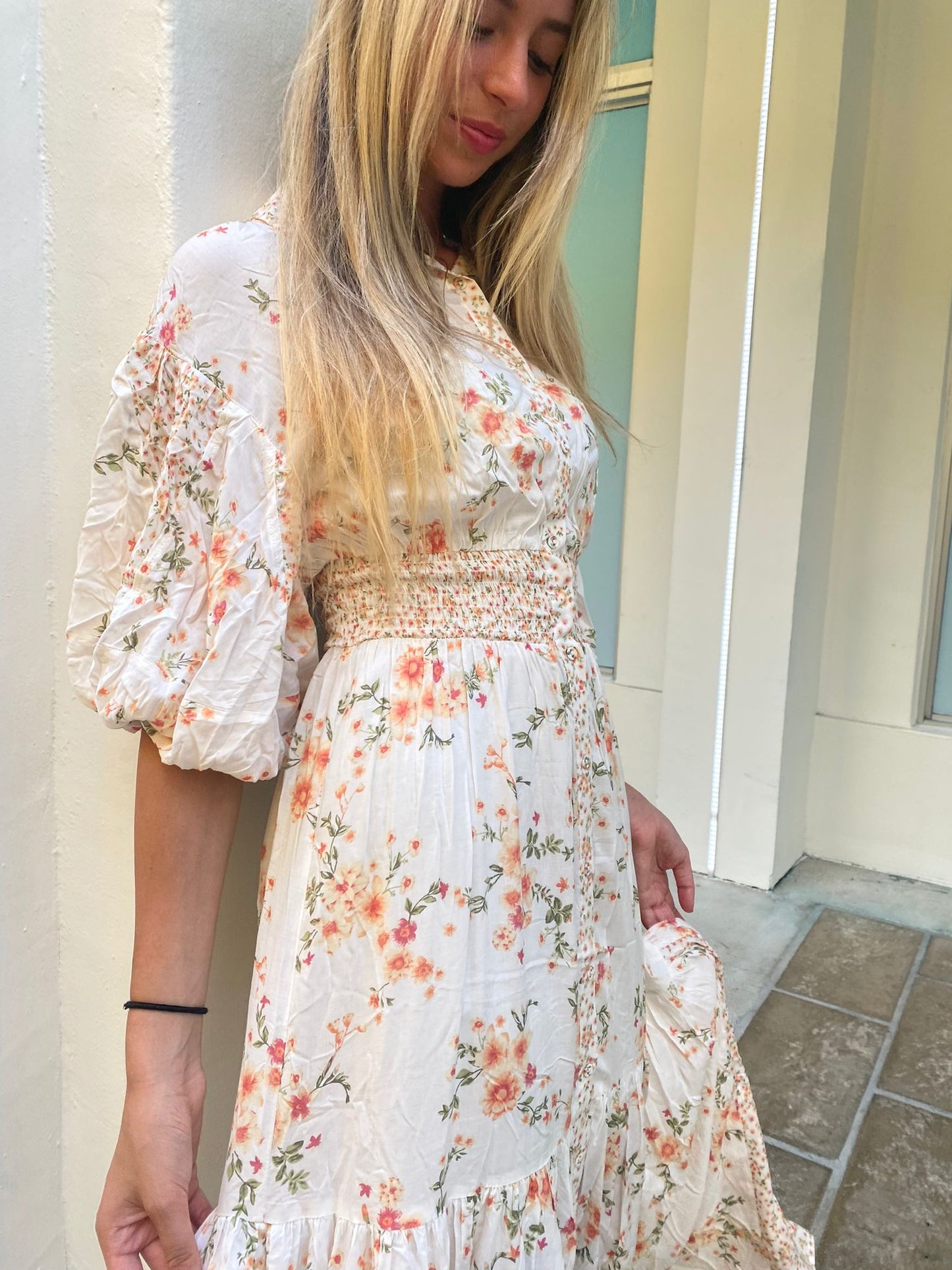 White Floral Dress