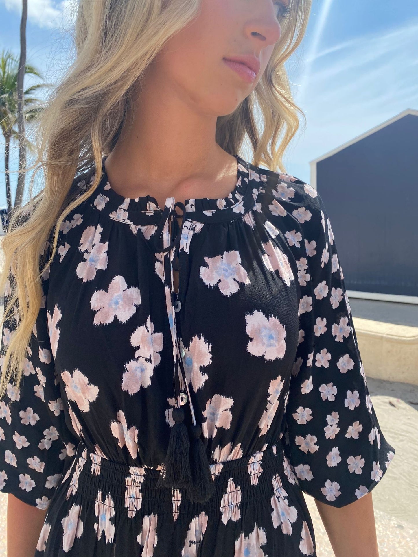 Noir Floral Dress