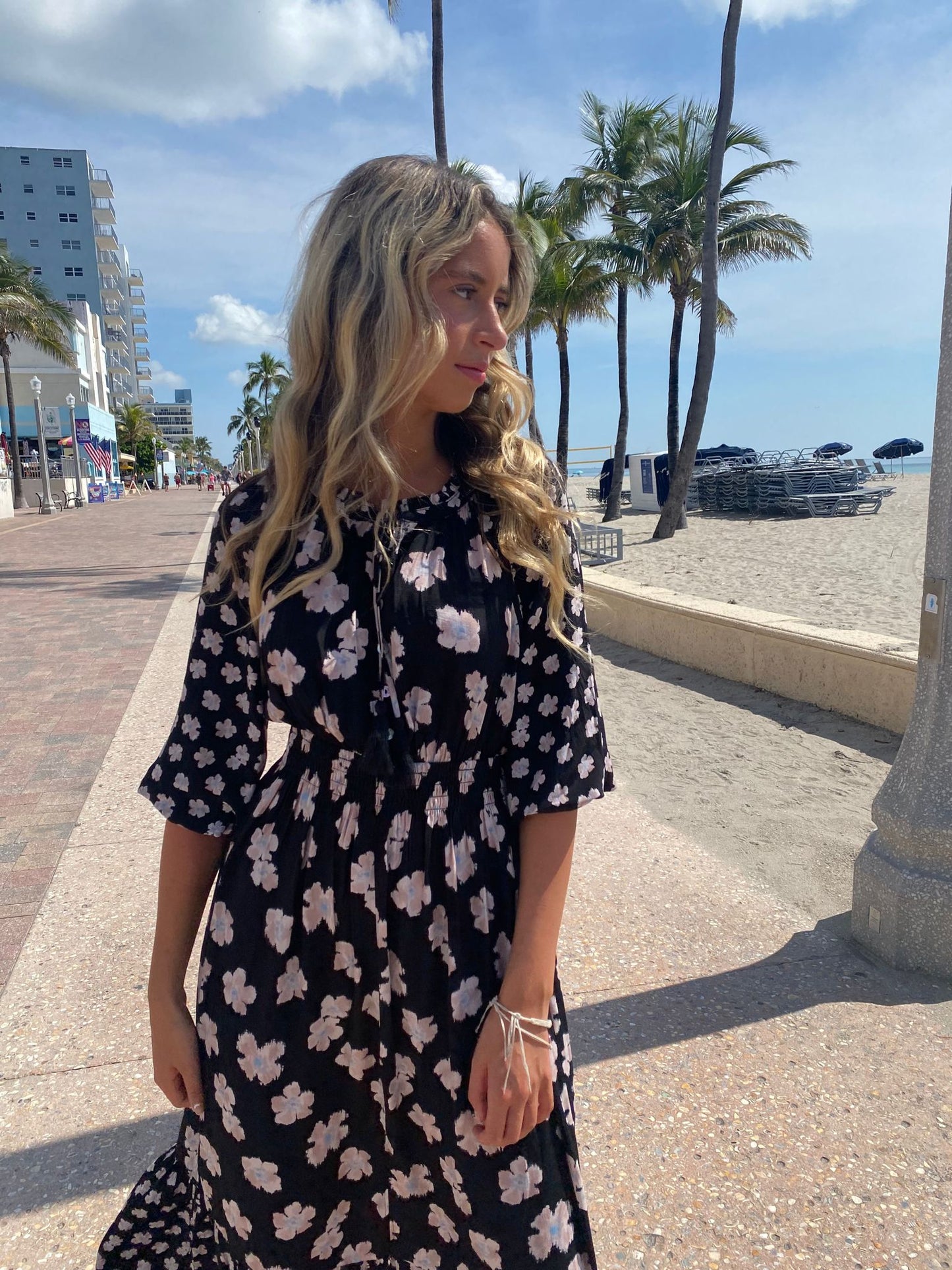 Noir Floral Dress