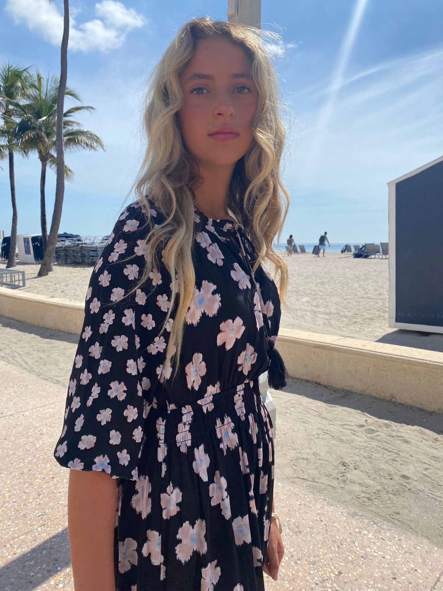 Noir Floral Dress